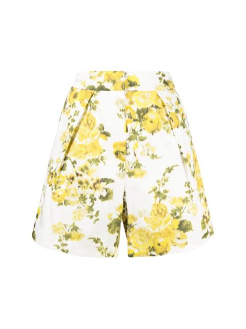 Erdem floral-print cotton shorts