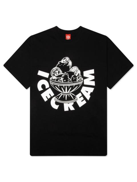 ICECREAM ROSE S/S TEE - BLACK