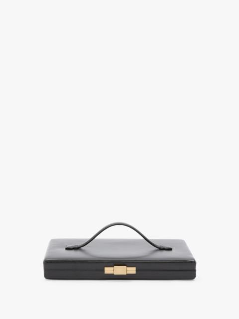 Victoria Beckham Large Box Clutch In Black Smooth Leather