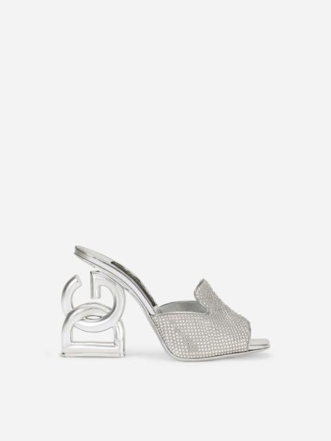Dolce & Gabbana Mules with fusible rhinestone detailing and 3.5 heel