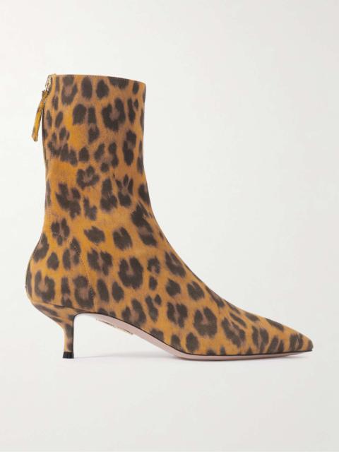 Montmartre 50 leopard-print suede ankle boots