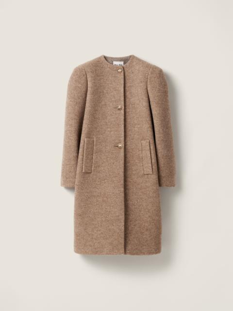 Miu Miu Single-breasted Shetland wool coat