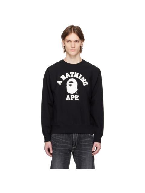 A BATHING APE® Black College Sweatshirt