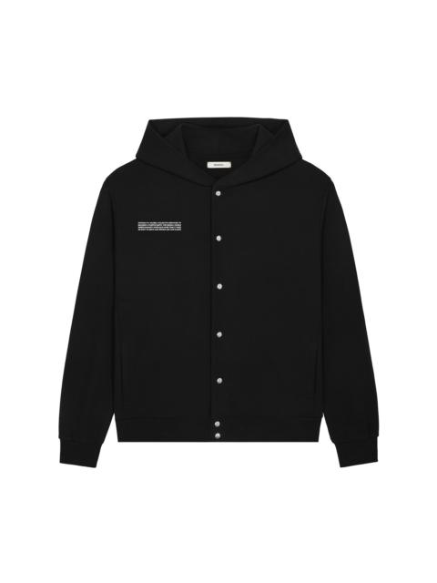 PANGAIA Womens 365 Midweight Snap Button Hoodie - Twilight Black