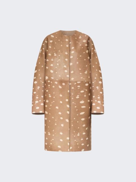 Loulou de Saison Liza Coat Deer Print Pony-effect Leather
