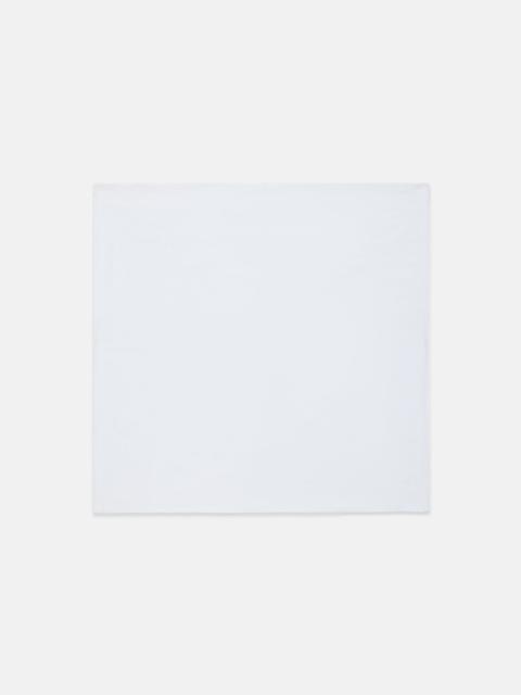 J. PRESS MADE-IN-ITALY WHITE LINEN POCKET SQUARE