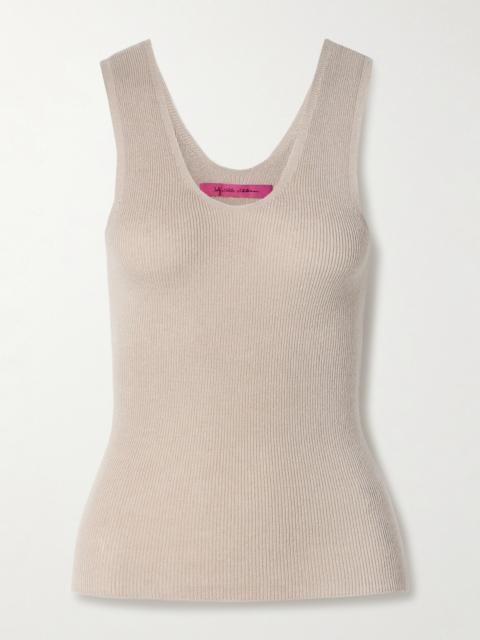 The Elder Statesman Delicash Ribbed Cashmere And Silk-blend Tank