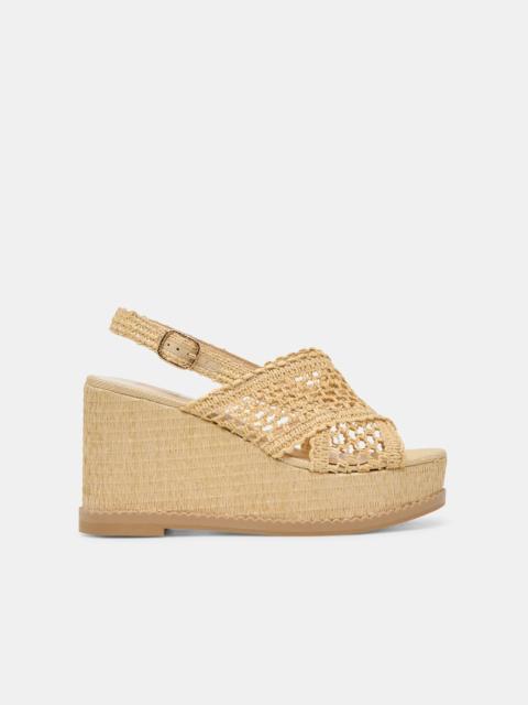dolce vita DEXLER WEDGES LT NATURAL WOVEN RAFFIA