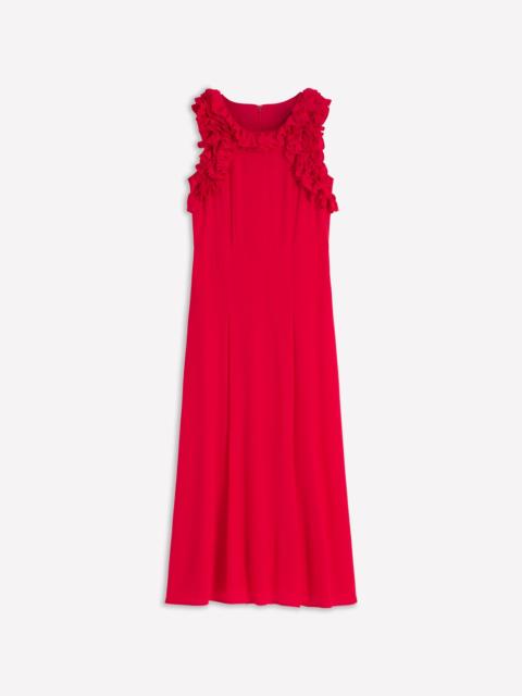 BODEN Ruffle Silk Midi Dress-Red