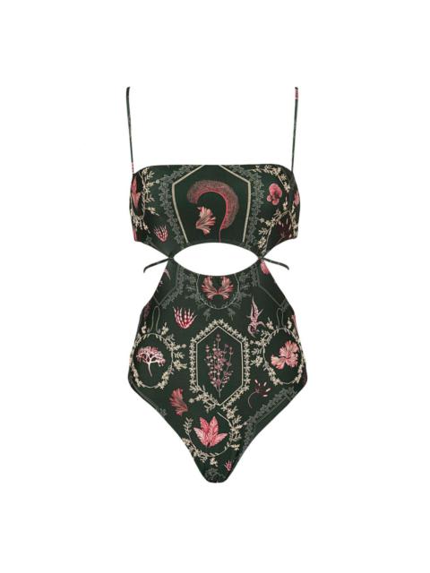 Agua by Agua Bendita Victoriana Encaje floral-print swimsuit