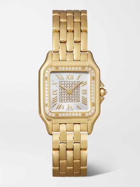 Cartier Panthère de Cartier medium 18-karat gold diamond watch White