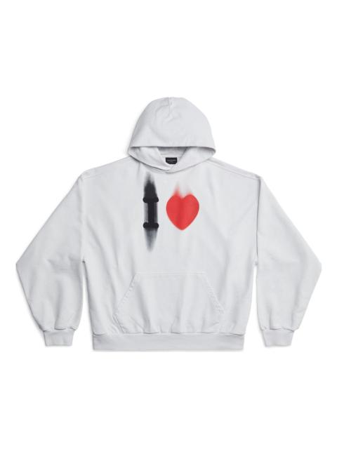 BALENCIAGA Balenciaga I Love Hoodie Medium Fit 'White' 742603TOVH59081