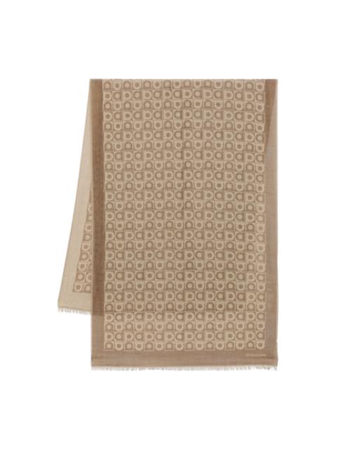 FERRAGAMO Gancini monogram-pattern scarf