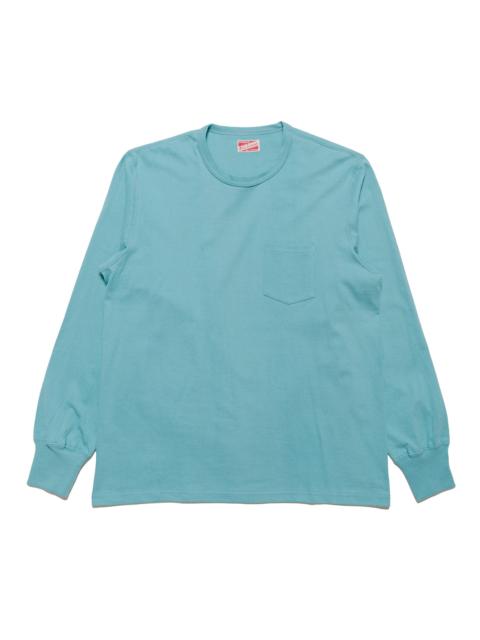 The Real McCoys MC24019 Pocket Tee L/S Teal