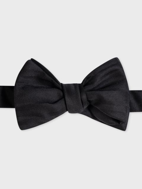 Black 'Shadow Stripe' Bow Tie