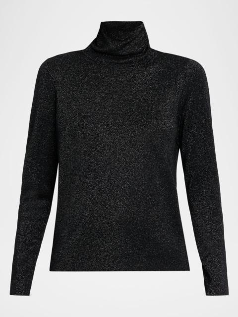 Shimmer Wool-Blend Turtleneck Sweater