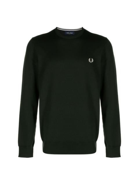 Fred Perry logo-embroidered crew-neck jumper