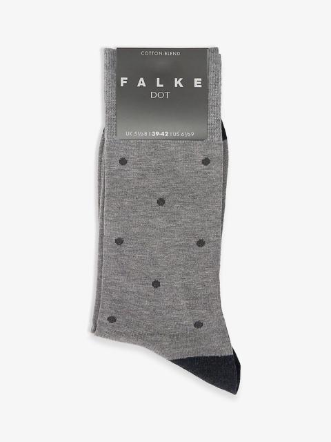 FALKE Dotted cotton-blend socks
