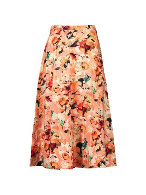 ULLA JOHNSON Sophea floral midi skirt