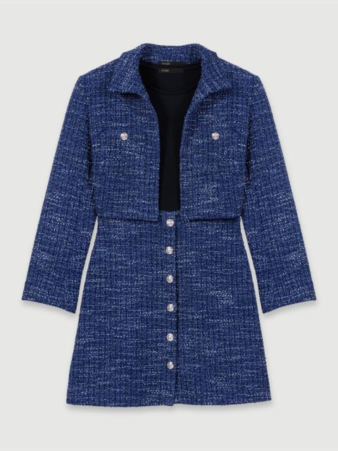 maje 2-in-1 tweed dress