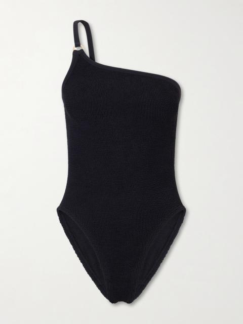 Hunza G Clara One-shoulder Original Crinkle Swimsuit