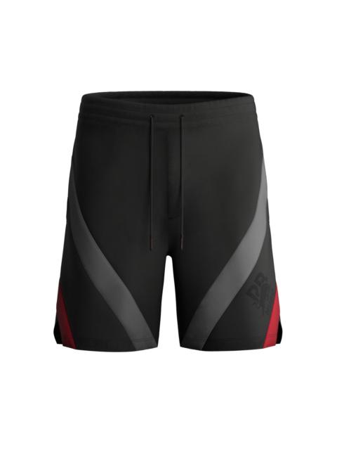 HUGO HUGO X RB OVERSIZE-FIT SHORTS WITH SIGNATURE BULL MOTIF