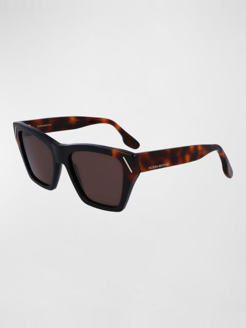 Victoria Beckham Classic V Modified Square Acetate Sunglasses