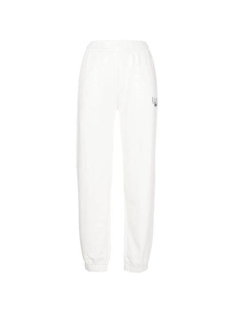 logo-print cotton blend track pants