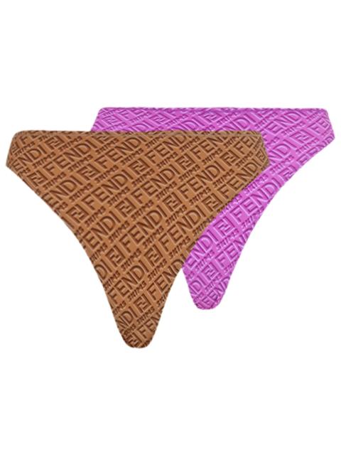 FENDI Fendi x SKIMS Pack of 2 High Leg Bikini Colorado/California