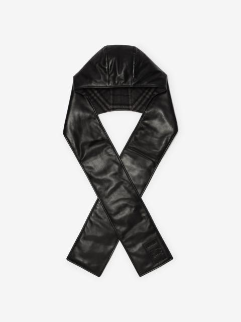 Burberry Leather Hooded Scarf