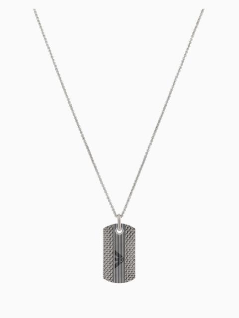 EMPORIO ARMANI Stainless Steel Dog Tag Necklace