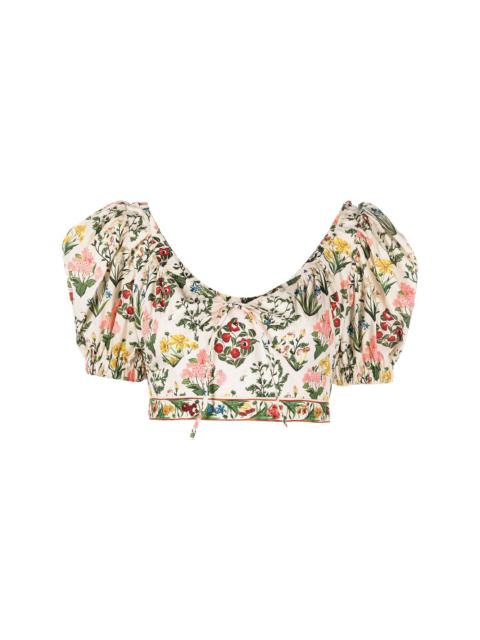 Agua by Agua Bendita floral-print cropped top