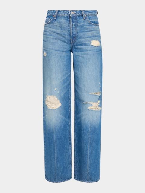 MOTHER The Rerun Zip Sneak Jeans