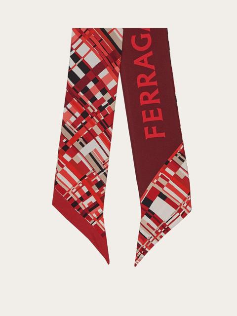FERRAGAMO CHECK PRINT TWILLY BAND