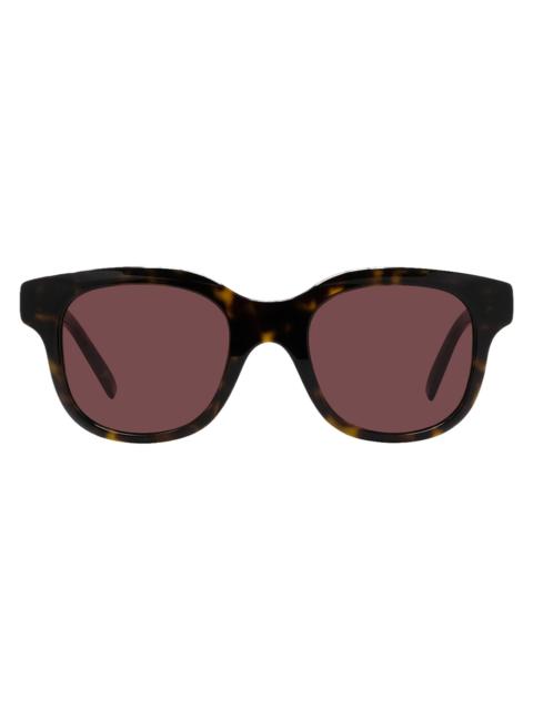 Givenchy Women's City 49MM Square Sunglasses - Dark Havana Bordeaux