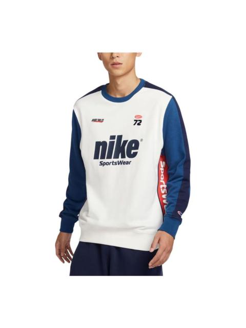 Nike Nike Sportwear Club Crew-Neck Sweatshirt Asia Sizing 'Sail Blue' HQ4949-133