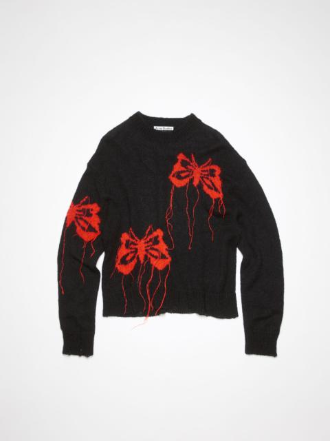 Acne Studios Butterfly knit jumper - Black/red