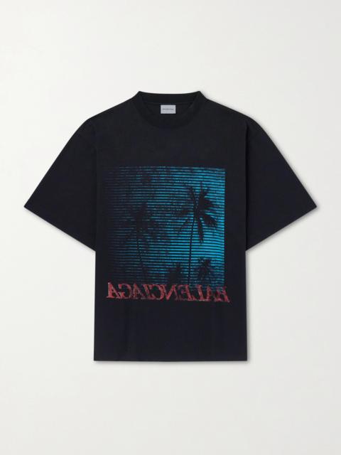 BALENCIAGA Printed Cotton-Jersey T-Shirt