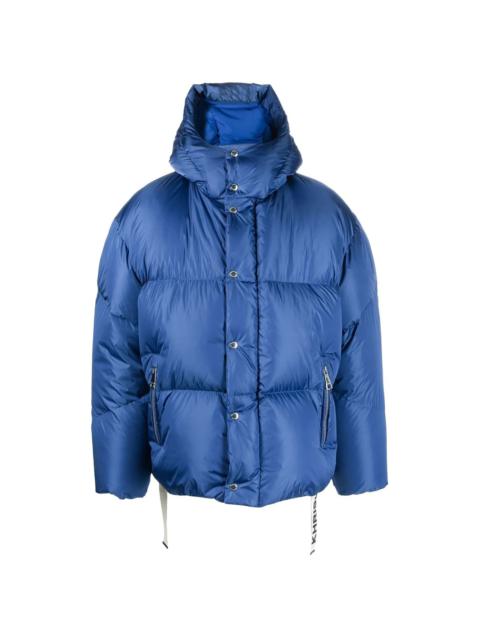 zip-up padded down jacket