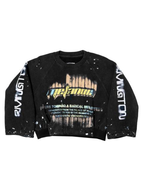 RRR123 RADICAL PAPER ROSE CREWNECK (MECHANIC BLACK)