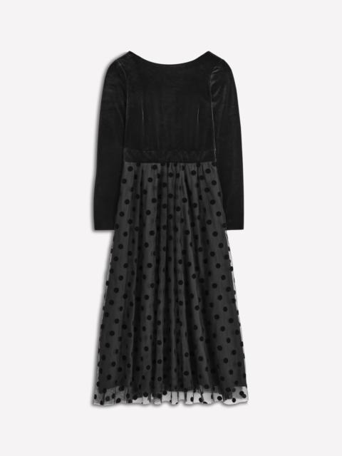 BODEN Velvet Bodice Jersey Dress-Black