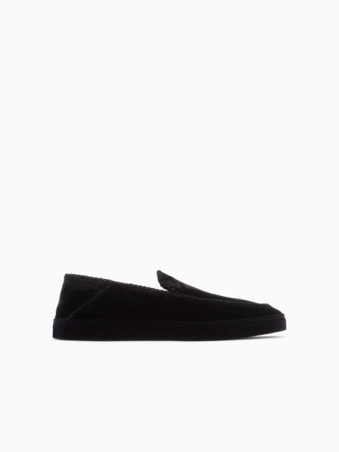 GIORGIO ARMANI Giorgio’s Galleria 3 velvet slip-ons