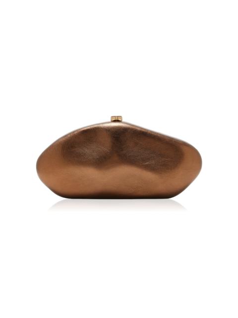 Cult Gaia The Caldera Metallic Leather Clutch