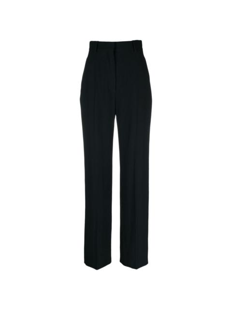 high-waisted straight-leg trousers