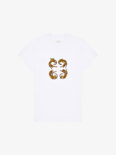 Givenchy T-SHIRT IN COTTON WITH 4G LEOPARD PRINT