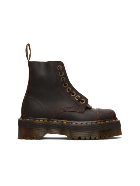 Dr. Martens Brown Sinclair Crazy Horse Leather Platform Boots