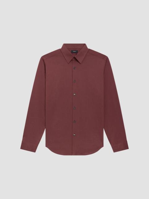 Theory Men's Sylvain Structure Knit Shirt - Deep Auburn