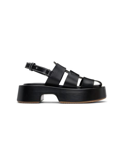 JW Anderson Black Stripe Platform Sandals