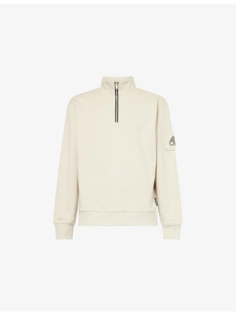 MOOSE KNUCKLES Hartsfield Quarter-Zip Cotton Sweatshirt