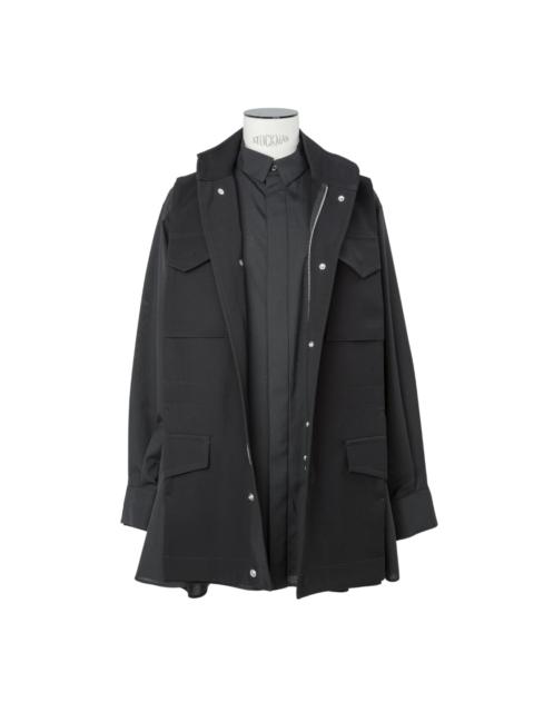 sacai Suiting x Crepe Back Satin Shirt